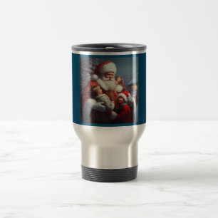 Caneca Térmica Papais noeis de Natal com Crianças 4