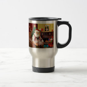 Caneca Térmica Papais noeis Em Casa - Pugs (dois)