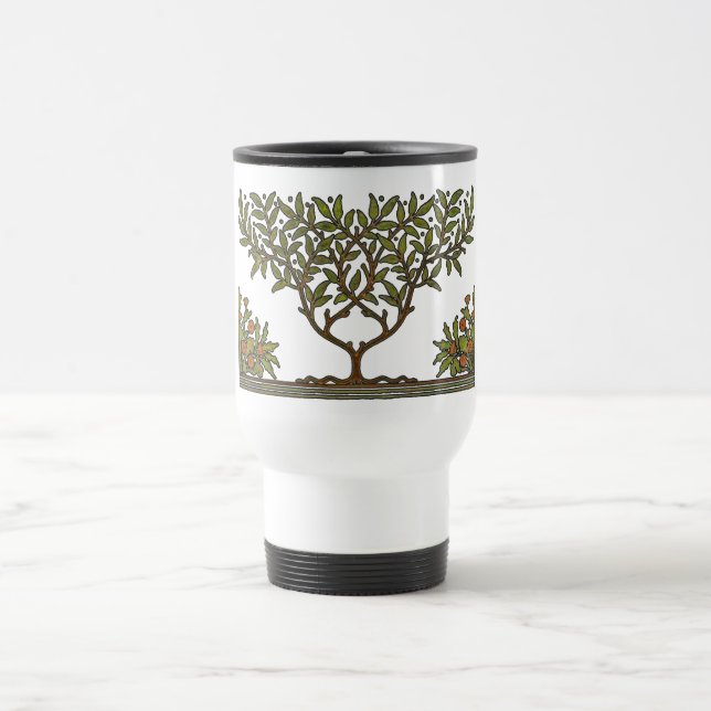 Caneca Térmica Papel de Parede Friso de Árvore de William Morris  (Centro)