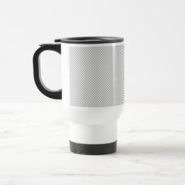 Caneca Térmica Papel de Presente Cinza com Padrão de Natal Modern