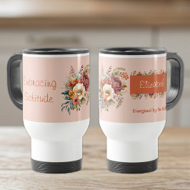 Caneca Térmica Para introvertidos solidão floral laranja