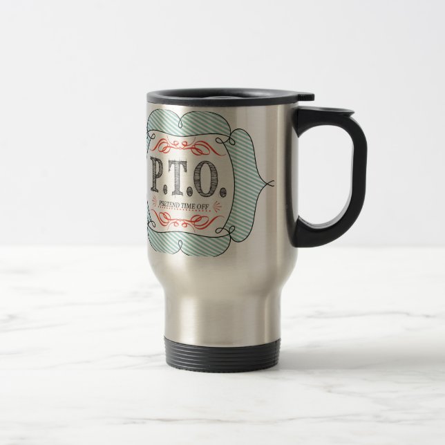 Caneca Térmica Parabéns Engraçados Promovidos para Fingir o Tempo (Direita)
