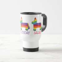 Parabéns Personalizado Rainbow Donkey Piñata