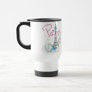 Caneca Térmica Paris com amor e torre Eiffel
