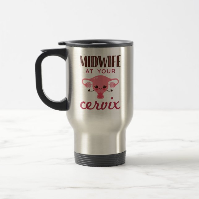Caneca Térmica Parteira no seu Cervix Midwifery (Esquerda)