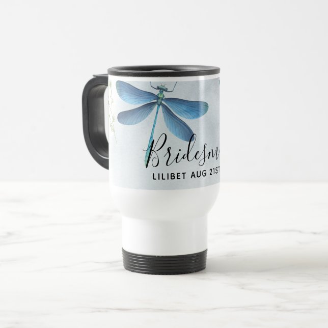 Caneca Térmica Partido Bridal DragonFly BRIDESMAID Personalizado (Frente Esquerda)