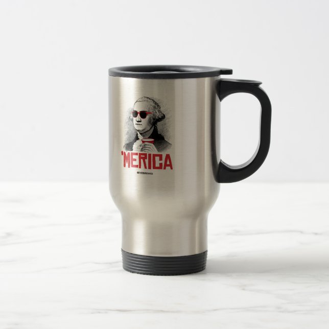 Caneca Térmica Partido de George Washington 'Merican (Direita)