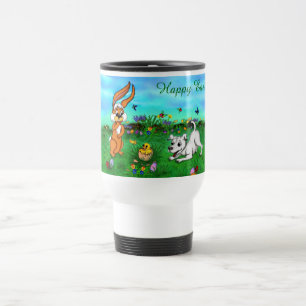 Caneca Térmica Páscoa - Coelho e Pintinho da Capo