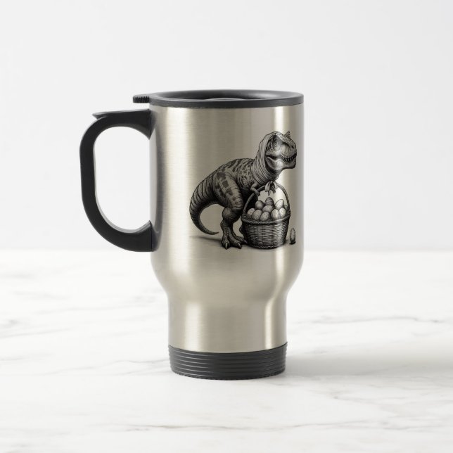 Caneca Térmica Páscoa T-Rex (Esquerda)