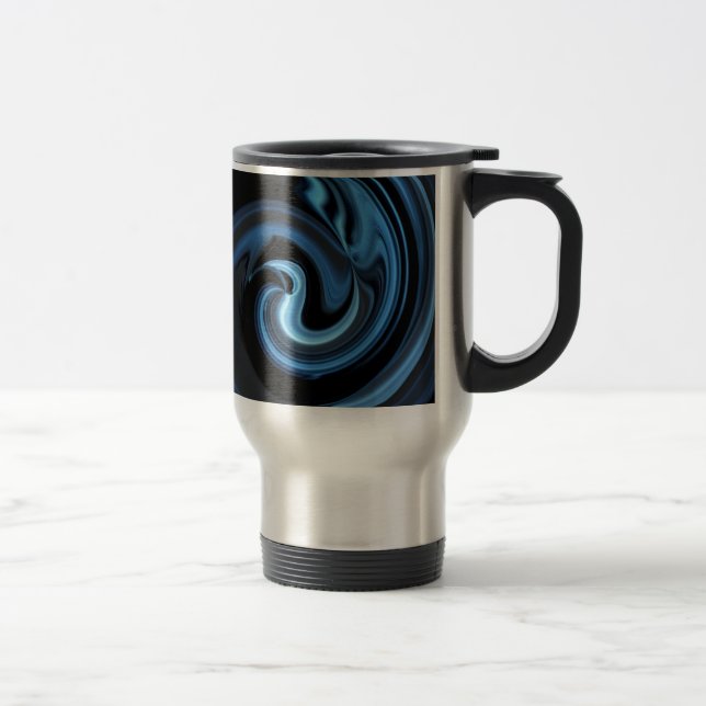 Caneca Térmica Pássaro Azul abstrato *personalize* (Direita)