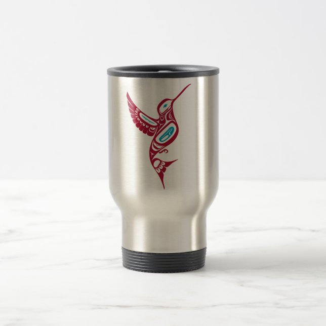 Caneca Térmica Pássaro do nativo americano (Centro)