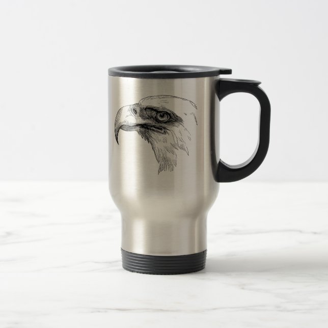 Caneca Térmica Pássaro Eagles personalizado cabeça da águia (Direita)