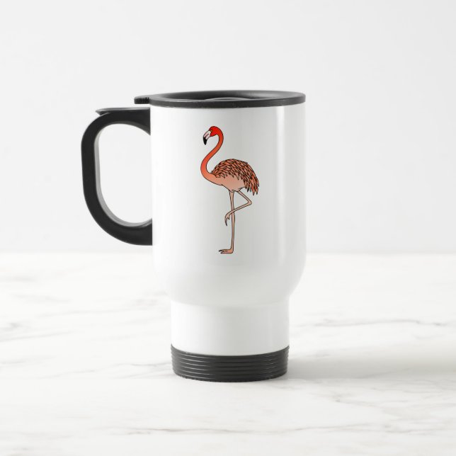 Caneca Térmica Pássaro Flamingo Rosa Lineart-57567 Café Mug (Esquerda)
