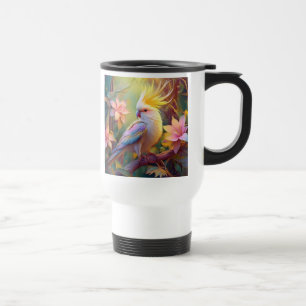 Caneca Térmica Pássaro Iridescente Wing Cockatiel Fantasy