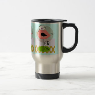 Caneca Térmica Pássaro retro da enfermeira das urgências