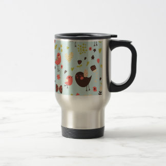 Caneca Térmica Pássaros Felizes em Campos de Flores