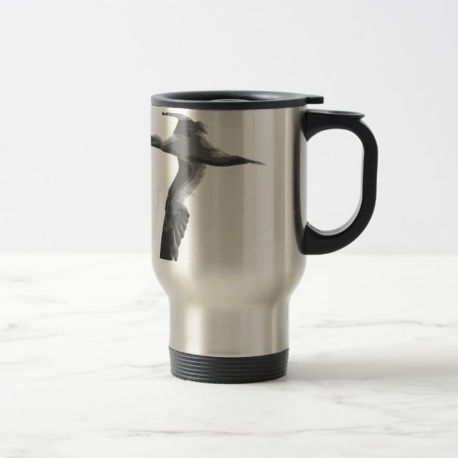 Caneca Térmica Pássaros Marinhos Abstratos (Direita)