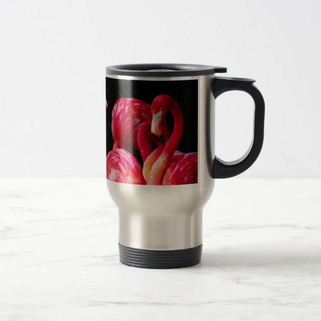 Caneca Térmica Pássaros Rosa flamingo (Direita)