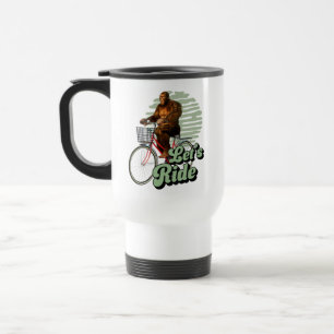 Caneca Térmica Passeio de Bicicleta Aventura na Floresta Sasquatc