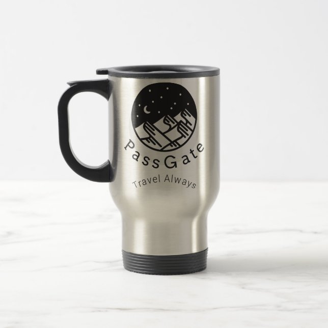 Caneca Térmica PassGate Steel Mug - Viagem sempre (Esquerda)