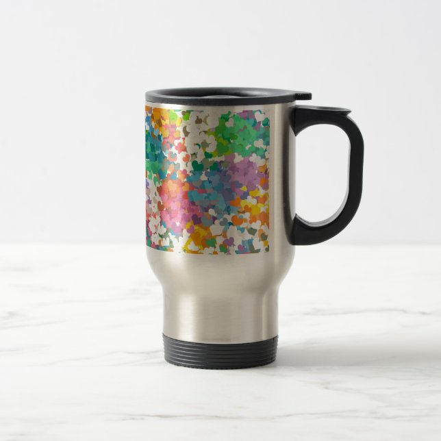 Caneca Térmica Pastel Confetti Hearts (Direita)