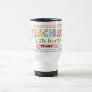 Caneca Térmica Pastel Personalizado Xadrez Ensino Com Coração