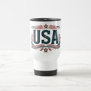 Caneca Térmica Patriótico, Vintage EUA