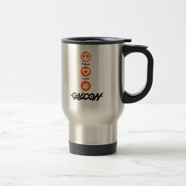 Caneca Térmica Paz, amor, Galcon (Direita)