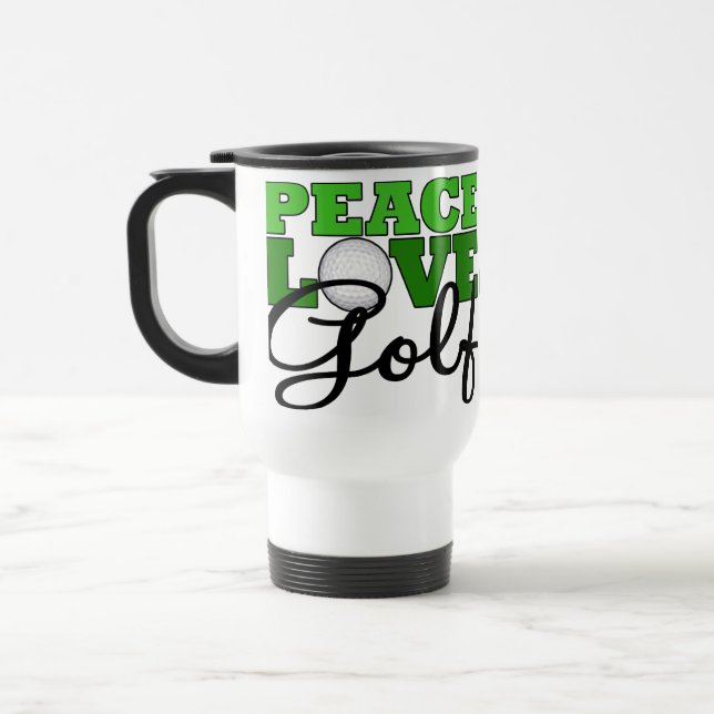 Caneca Térmica Paz, amor & golfe (Esquerda)