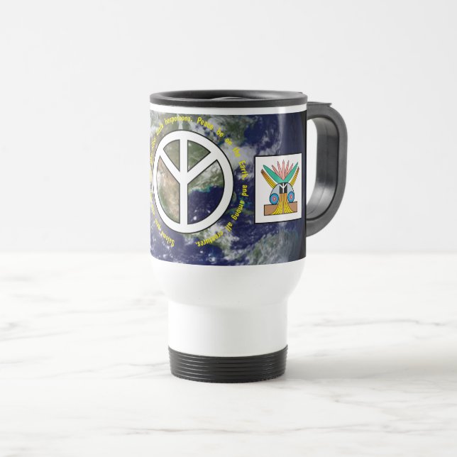 Caneca Térmica Paz na terra (Frente Esquerda)