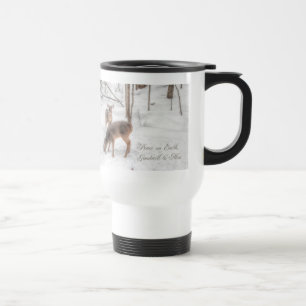 Caneca Térmica Paz na Terra - Dois Veados em Snowy Woods