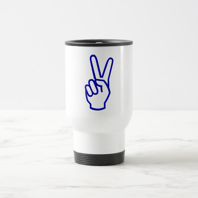 Caneca Térmica Paz ou V para a Vitória (Centro)