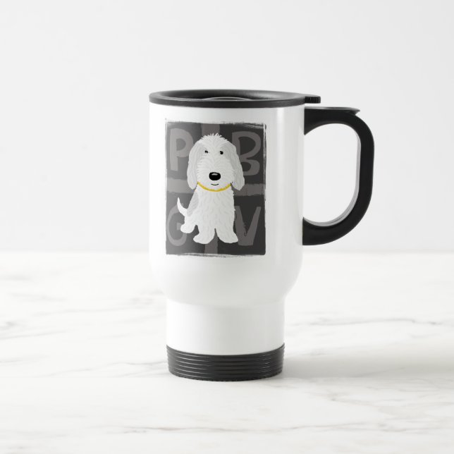 Caneca Térmica PBGV Cinza e Branco (Direita)