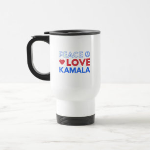 Caneca Térmica Peace Love Kamala I - Kamala Harris Para President