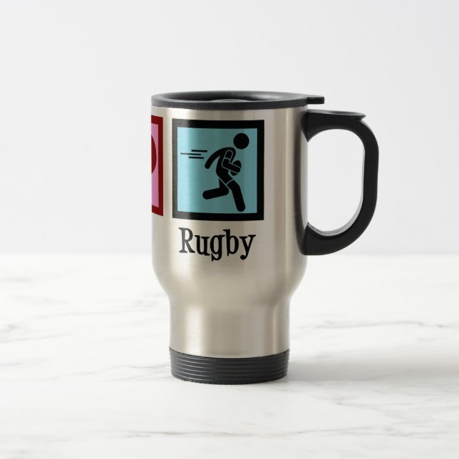 Caneca Térmica Peace Love Rugby (Direita)