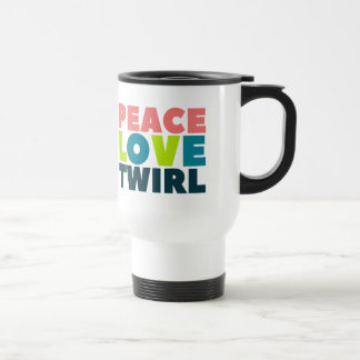 Caneca Térmica Peace Love Twirl Colorguard Winterguard Flag