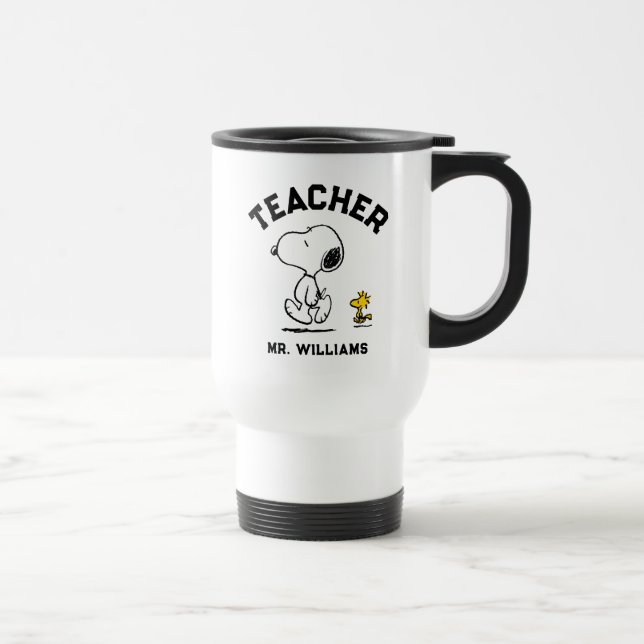 Caneca Térmica Peanuts Est. 1950 | Professor de Snoopy & Woodstoc (Direita)