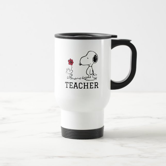 Caneca Térmica PEANUTS | Snoopy & Woodstock Teacher (Direita)