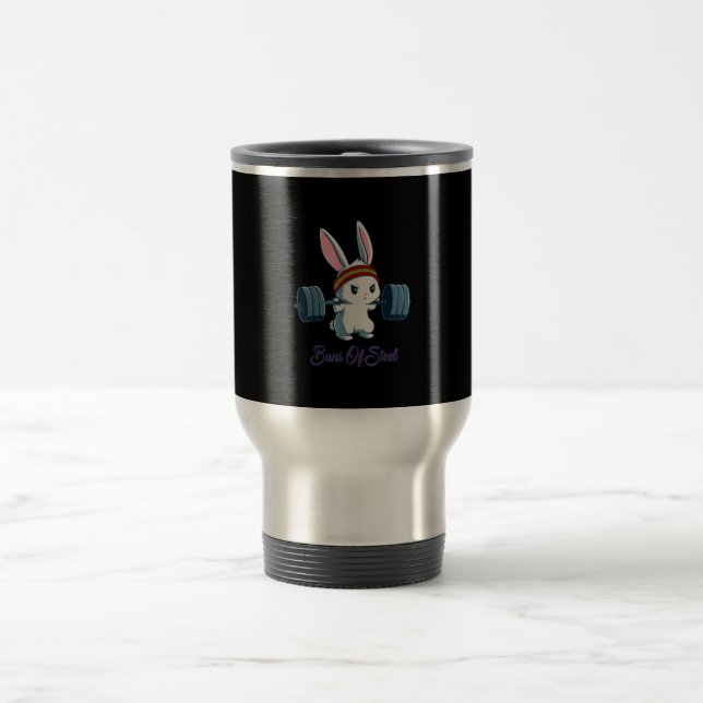 Caneca Térmica Pedaços de Ness Rabbit Bunny Lover Gym Workout Eng (Centro)