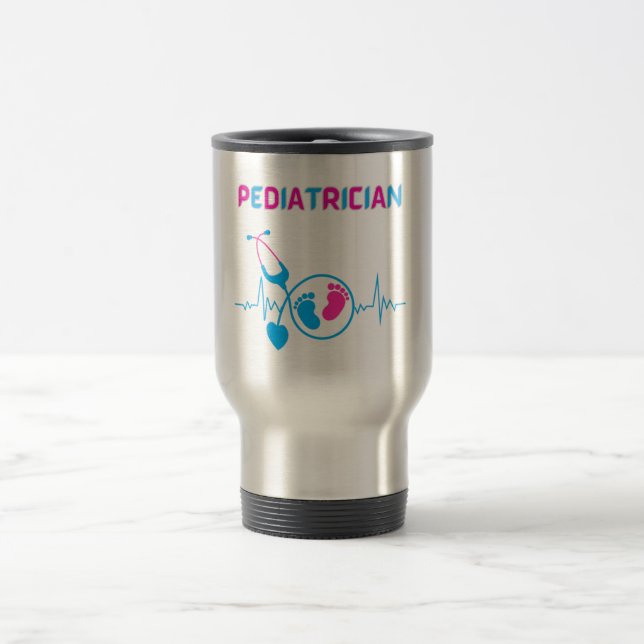 Caneca Térmica Pediatra, médico pediátrico, médico infantil, (Centro)