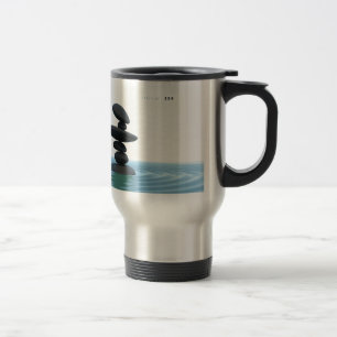 Caneca Térmica Pedras do zen que Rippling a água pouco profunda