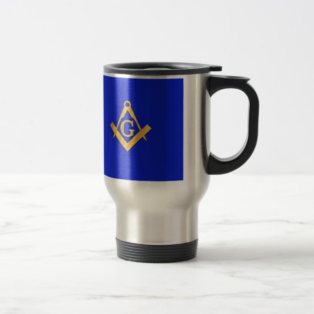 Caneca Térmica Pedreiro - azul maçónico (Direita)