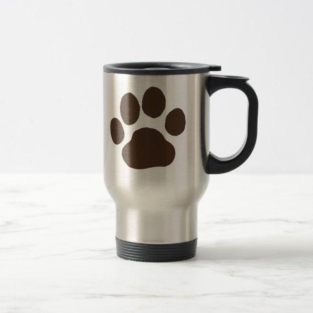 Caneca Térmica Pegadas de Patas de Cachorro Grande (Direita)