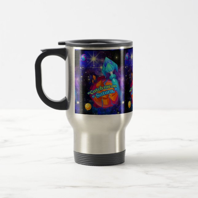 Caneca Térmica Pegue-me em Saturno (Esquerda)