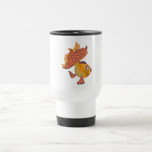 Caneca Térmica Peixe Dourado Arte Popular Caprichosa Fantasia B