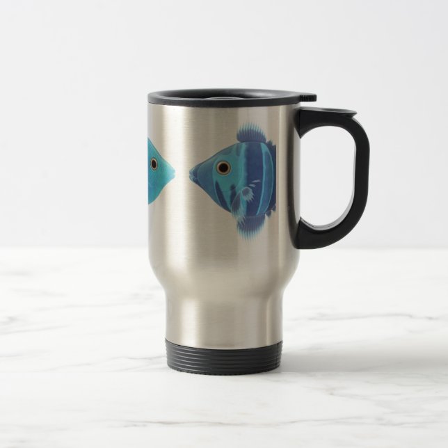 Caneca Térmica peixes azuis (Direita)