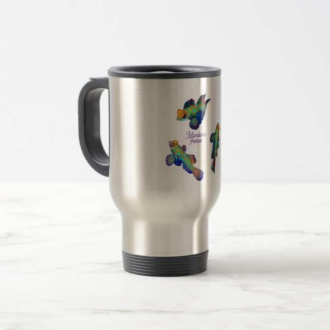 Caneca Térmica Peixes Mandarin  (Frente Esquerda)