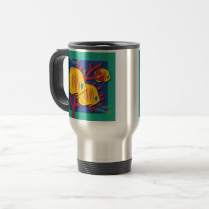 Caneca Térmica Peixes Tropicais