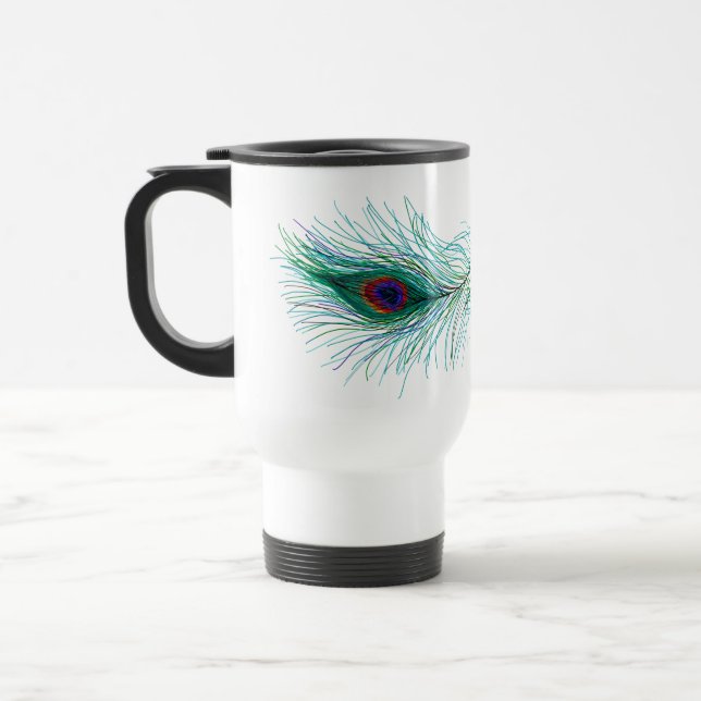 Caneca Térmica Penas de Peacock (Esquerda)