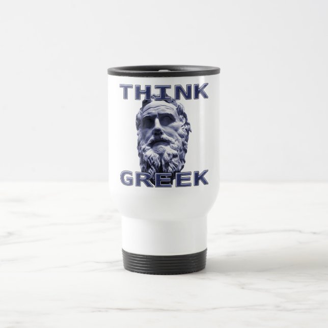 Caneca Térmica Pense em grego (Centro)